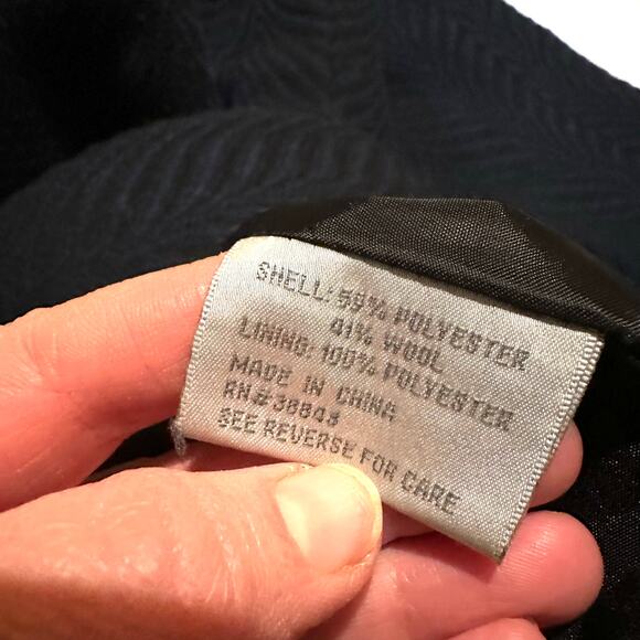 Larry Levine Blue Striped Winter Pea Coat Women's Size 6 - Picture 7 of 7